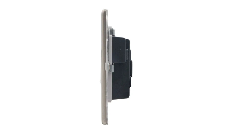 VPD1360SSW - Pro Décor 13A Unswitched Spur Stainless Steel White Insert