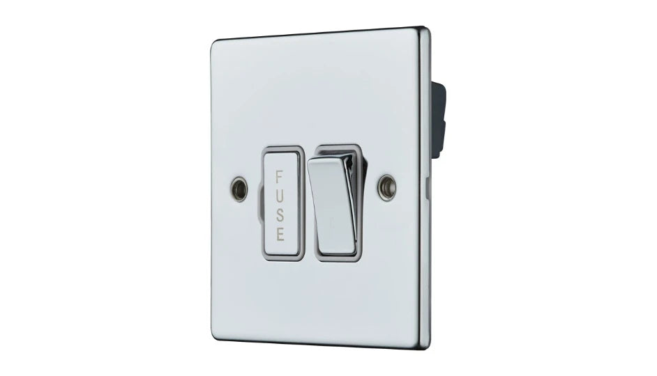 VPD1370CHW - Pro Décor 13A Switched Spur Chrome White Insert