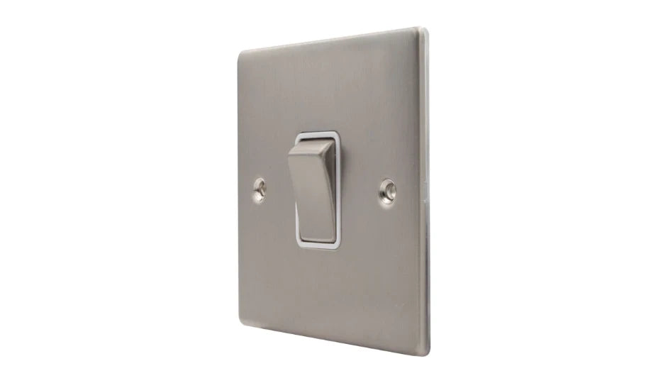 VPD1390SSW - Pro Décor 20A DP Switch Stainless Steel White Insert