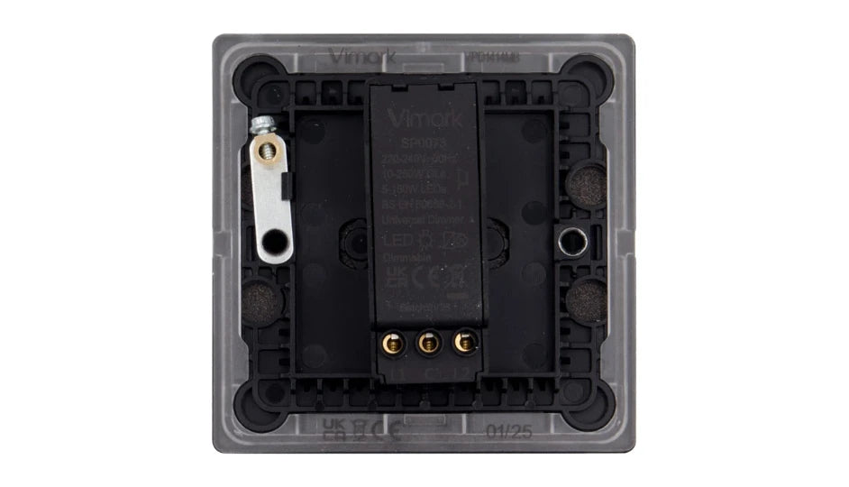 VPD1414MB - Pro Décor 1 Gang 250W Universal Dimmer Matt Black