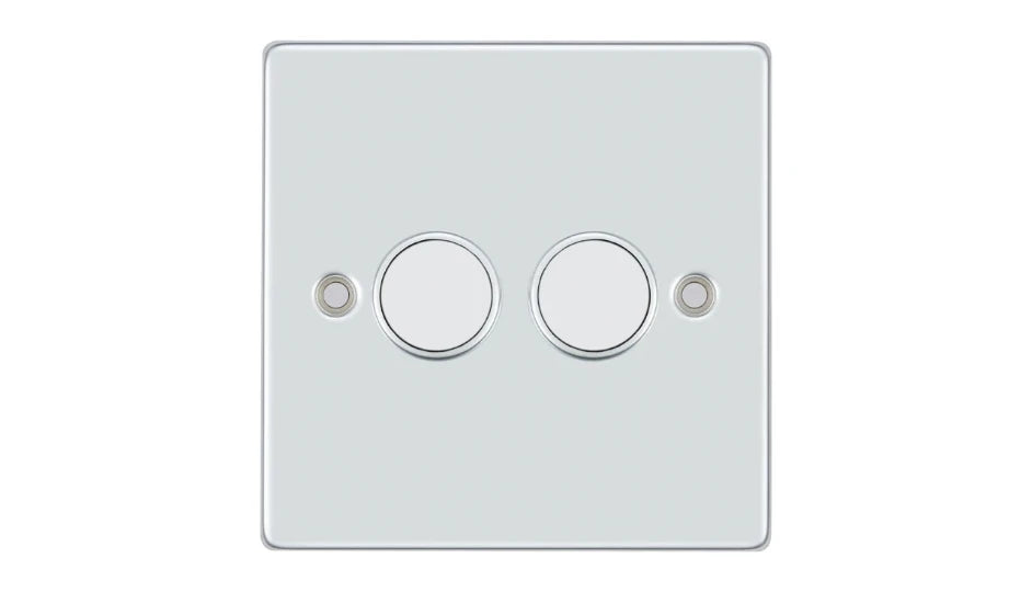 VPD1415CH - Pro Décor 2 Gang 250W Universal Dimmer Chrome