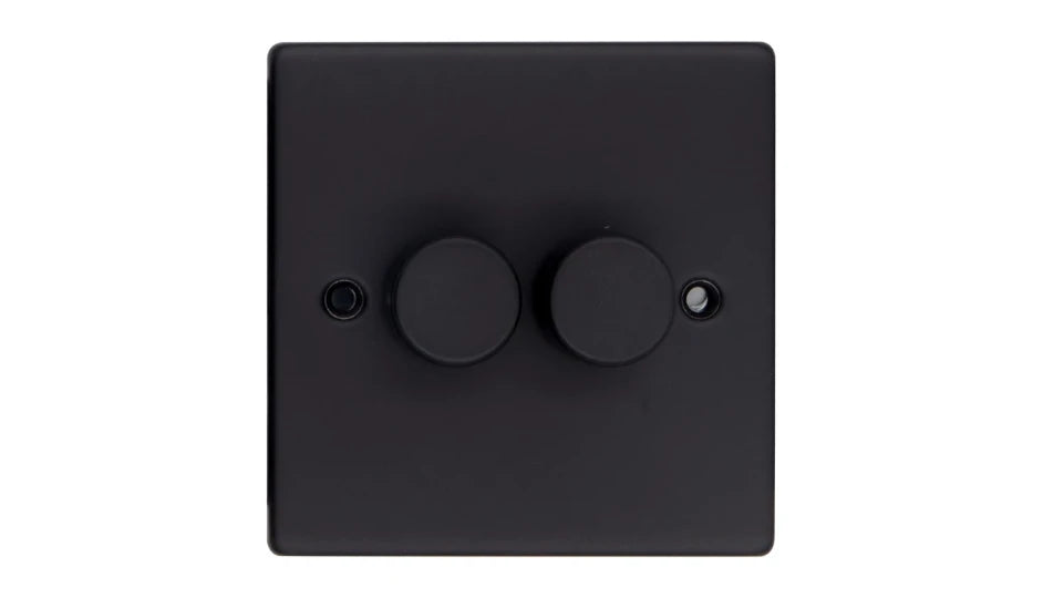 VPD1415MB - Pro Décor 2 Gang 250W Universal Dimmer Matt Black