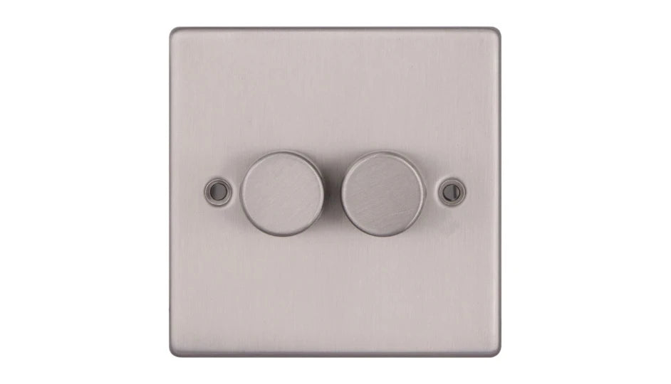 VPD1415SS - Pro Décor 2 Gang 250W Universal Dimmer Stainless Steel