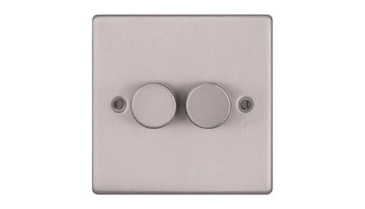 VPD1415SS - Pro Décor 2 Gang 250W Universal Dimmer Stainless Steel