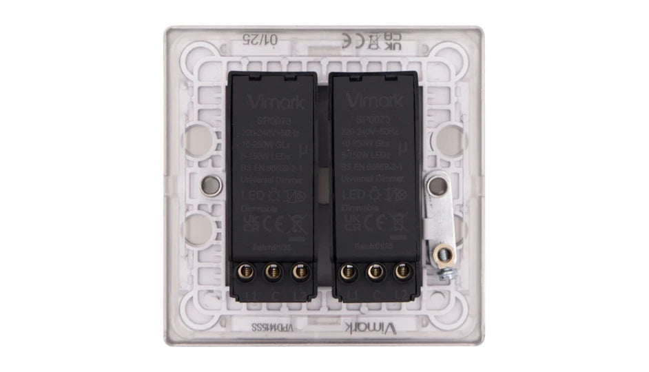 VPD1415SS - Pro Décor 2 Gang 250W Universal Dimmer Stainless Steel