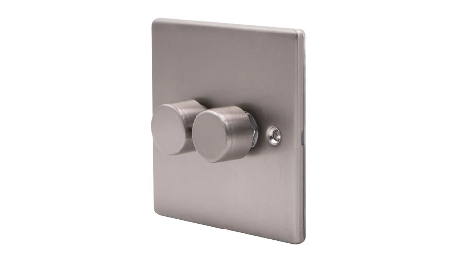 VPD1415SS - Pro Décor 2 Gang 250W Universal Dimmer Stainless Steel