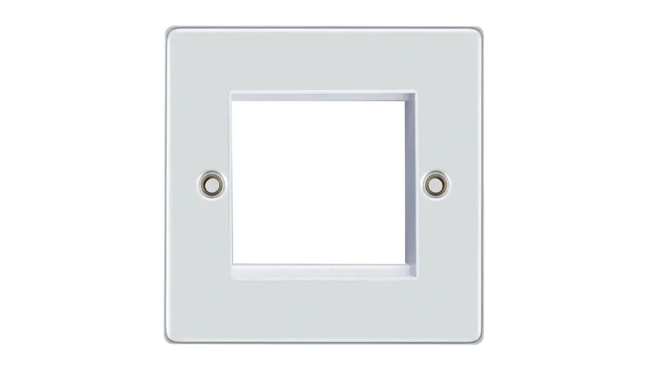 VPD1422CHW - Pro Décor Two Module Data Plate Chrome White Insert