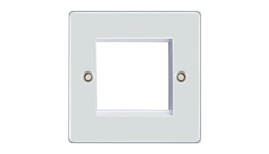 VPD1422CHW - Pro Décor Two Module Data Plate Chrome White Insert