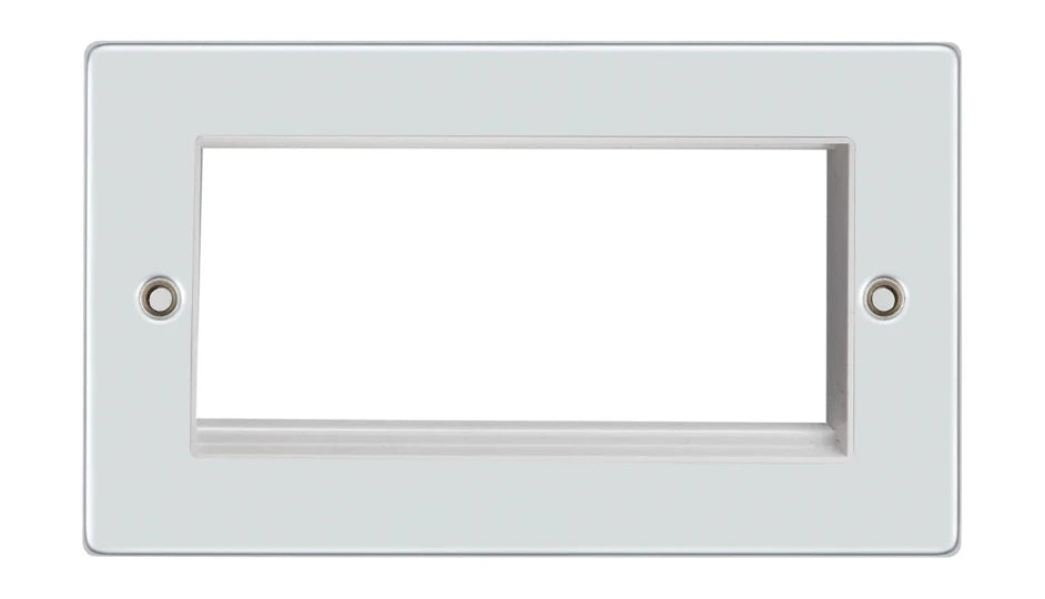 VPD1424CHW - Pro Décor Four Module Data Plate Chrome White Insert