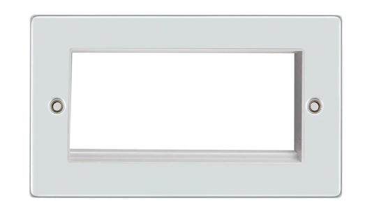 VPD1424CHW - Pro Décor Four Module Data Plate Chrome White Insert