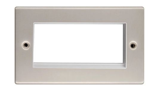 VPD1424SSW - Pro Décor Four Module Data Plate Stainless Steel White Insert