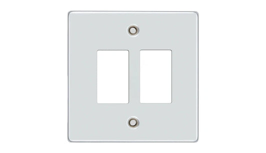 VPD2702CH - Pro Décor 2 Gang Grid Plate Chrome