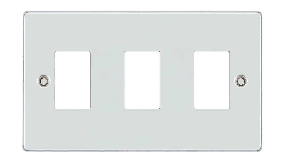 VPD2703CH - Pro Décor 3 Gang Grid Plate Chrome