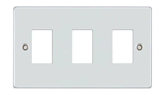 VPD2703CH - Pro Décor 3 Gang Grid Plate Chrome