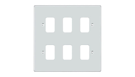 VPD2706CH - Pro Décor 6 Gang Grid Plate Chrome