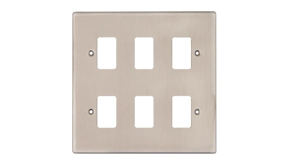 VPD2706SS - Pro Décor 6 Gang Grid Plate Stainless Steel