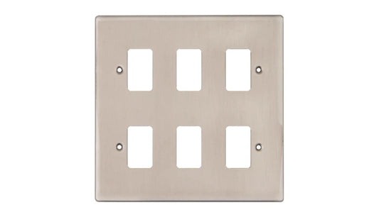 VPD2706SS - Pro Décor 6 Gang Grid Plate Stainless Steel