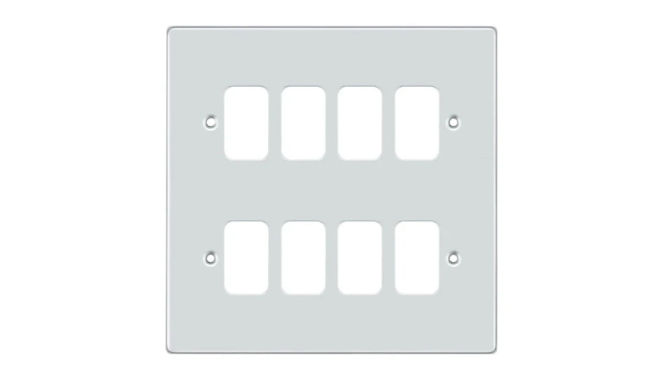 VPD2708CH - Pro Décor 8 Gang Grid Plate Chrome