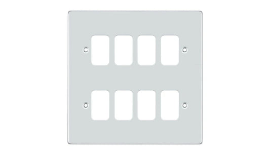 VPD2708CH - Pro Décor 8 Gang Grid Plate Chrome