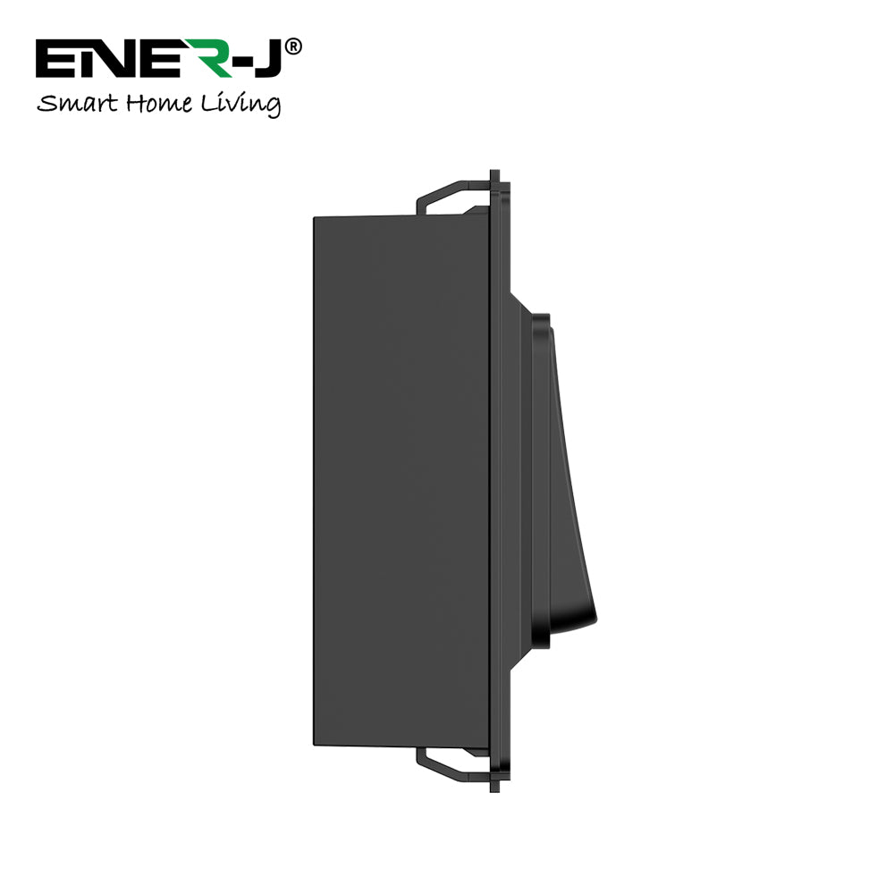 WS1070B - Wireless & Battery-Free 1-Gang Kinetic Grid Switch- Black Switch