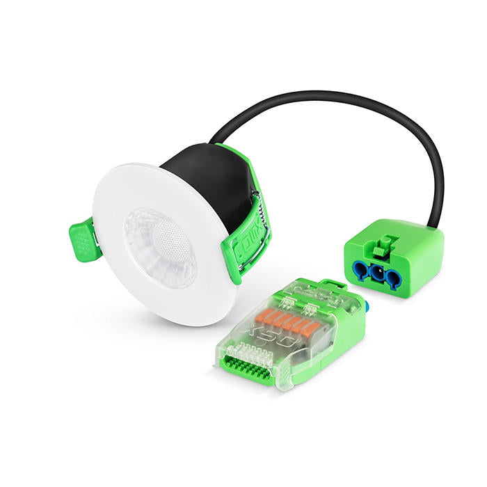 JC1101/WH10 - 10 pack of X50 fire-rated downlight including white bezel | 3.5W/5W | 3000K/4000K/5700K
