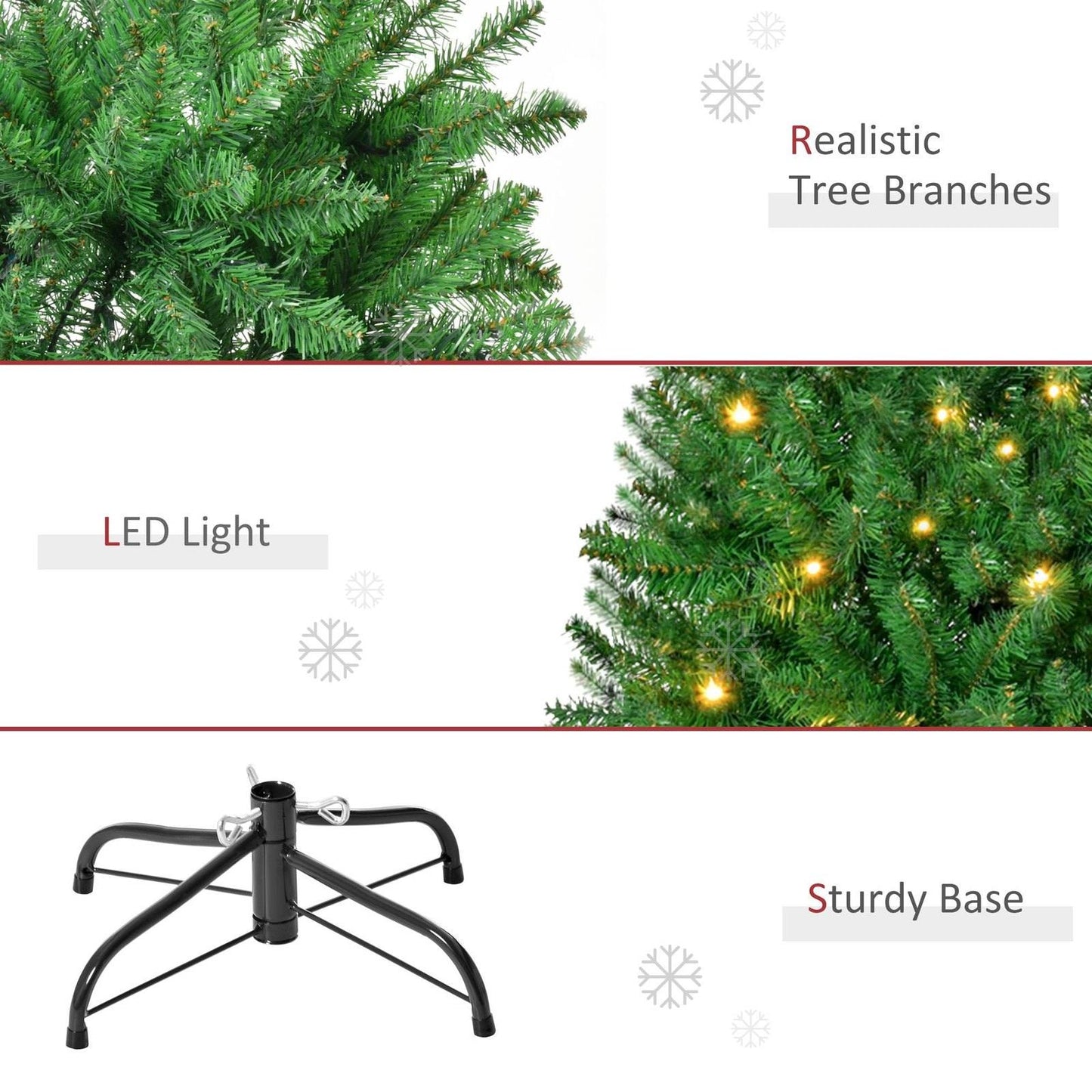 5FT Christmas Tree Warm White LED Light Holiday Home Decoration