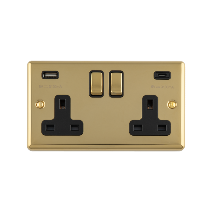 EN2USBC - Enhance Decorative 2 Gang USBC Socket