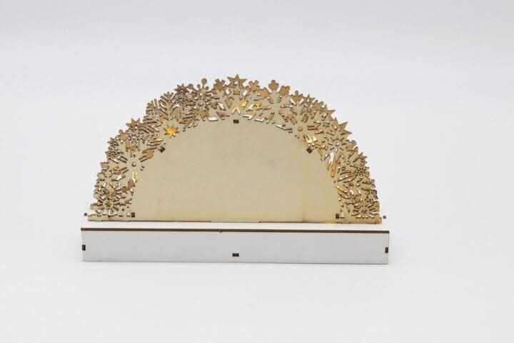 Light Up Wooden Village Christmas Candle Bridge Scene